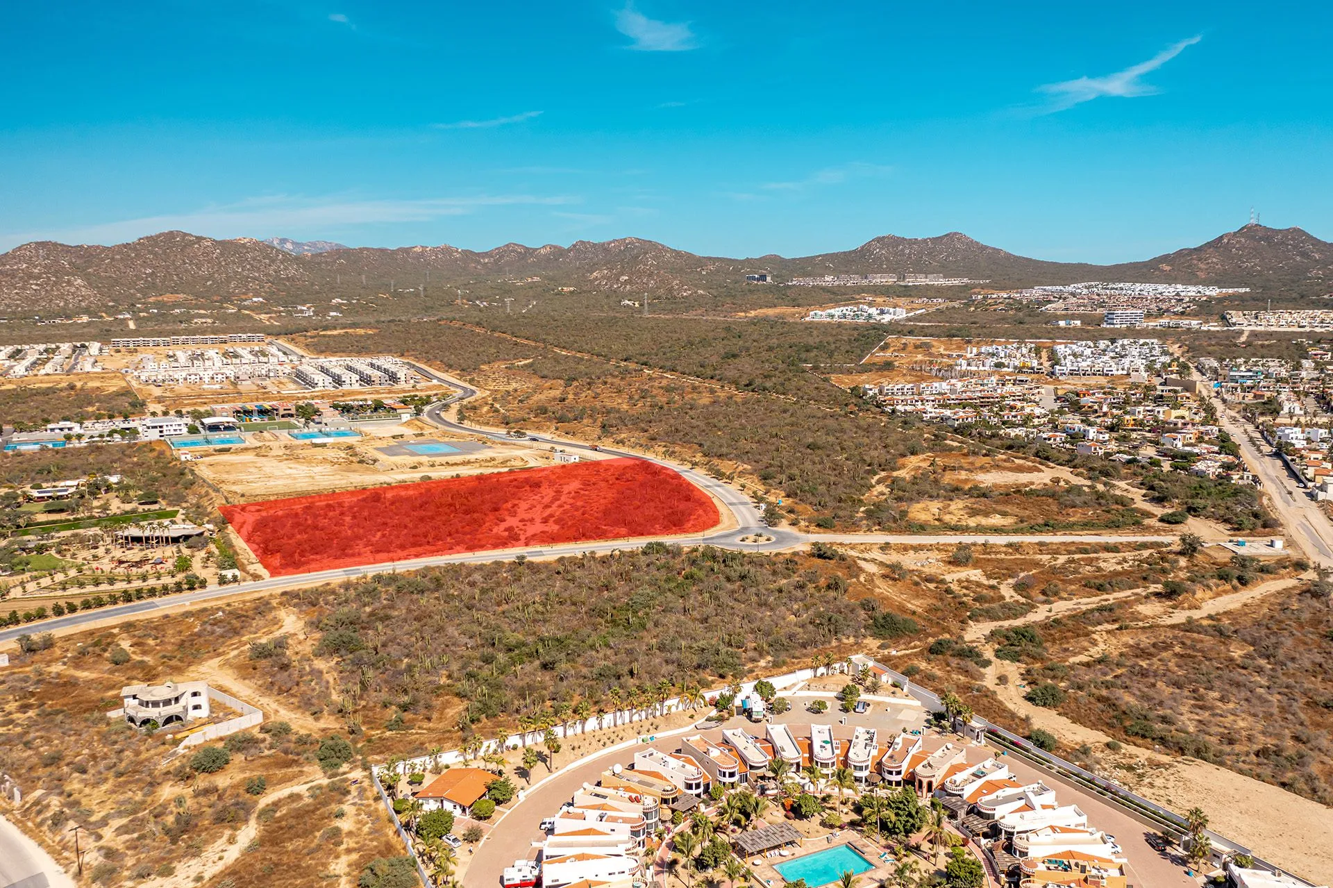 Lot III, is an excellent option for comercial or residential development. This 6.8 acre parcel is located inside one of the most popular communities in Los Cabos.
