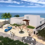 Take the elevator from parking level to the first floor. Residence One has 1,772 square feet (164 square meters) of indoor living space; three bedrooms, 3 bathrooms with patio access and partial ocean views plus one service bedroom with full bathroom.